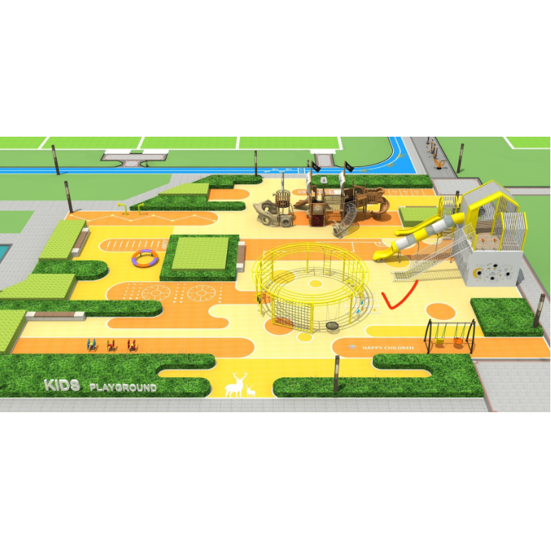 兒童游樂場塑膠地板實景圖11